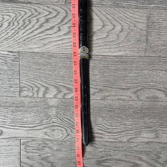 🌼BRIGHTON🌼 Marcus Mixed Metal Reversible Black and Brown Leather Belt, Size M 30 - Picture 13 of 16